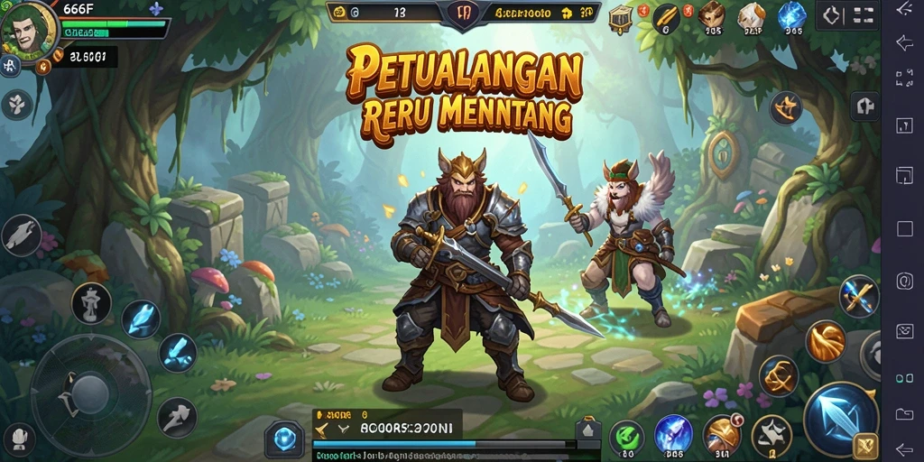 Tampilan gameplay yang menegangkan di dunia RPG penuh petualangan.