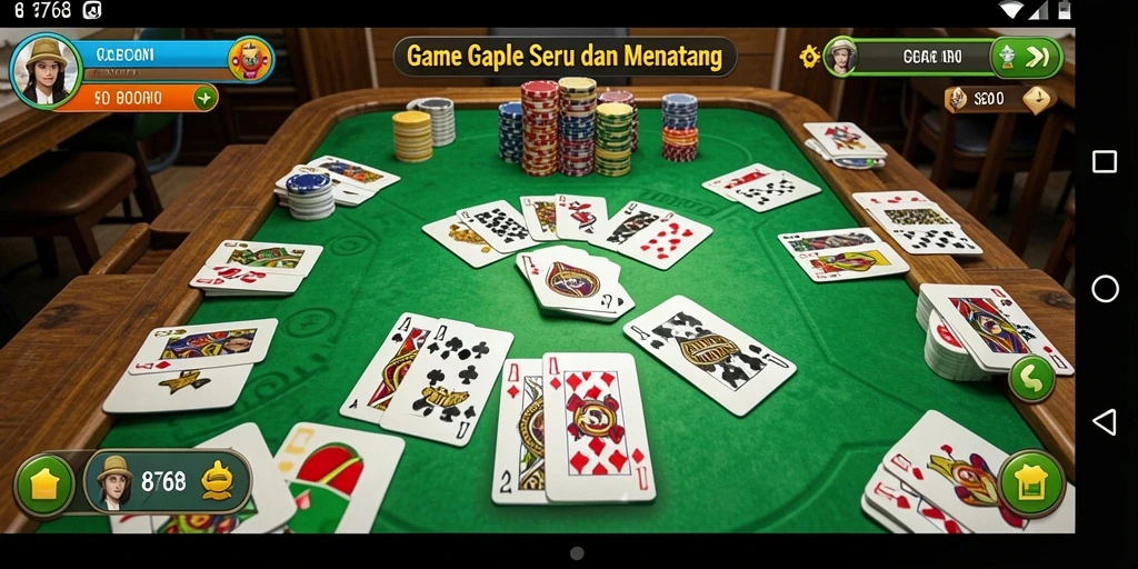 Tampilan gameplay seru dari game Gaple 8768.