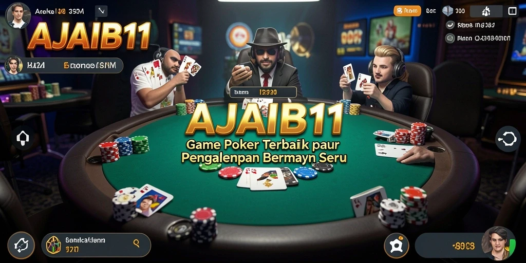 Tampilan gameplay Poker yang menarik dan interaktif di AJAIB11.