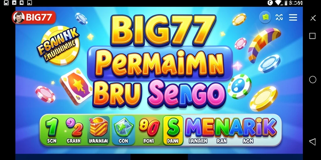 Tampilan gameplay BIG77 yang menarik saat bermain Bingo.
