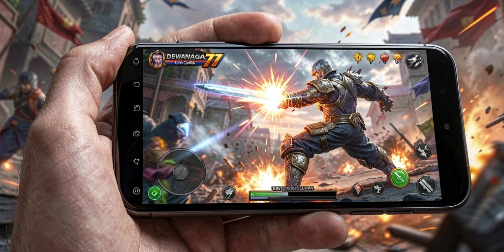 Tampilan pertarungan seru dalam gameplay DEWANAGA77.