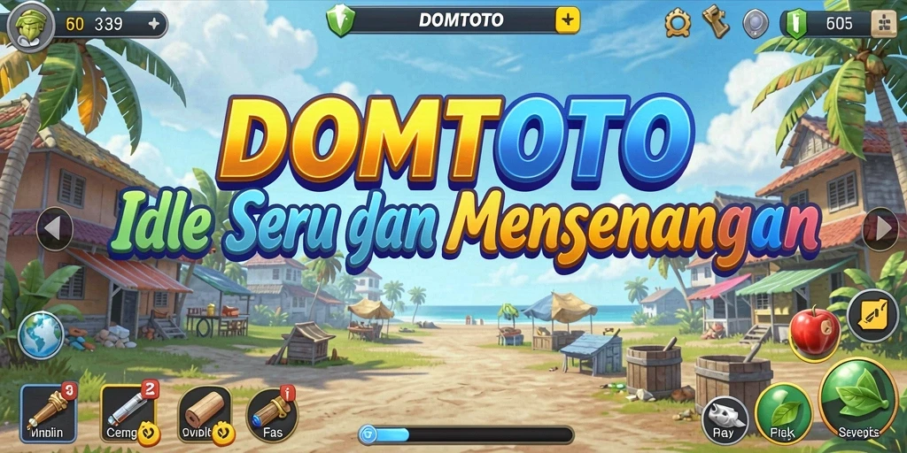 Screenshot dari gameplay <strong>DOMTOTO</strong> yang menampilkan elemen-elemen Idle yang menarik.