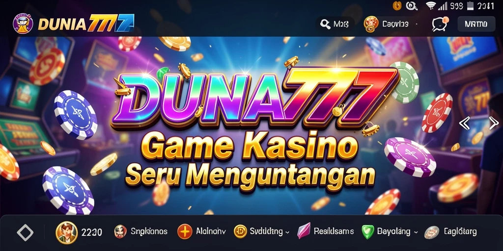 Tampilan gameplay DUNIA777 menampilkan keseruan permainan Kasino.