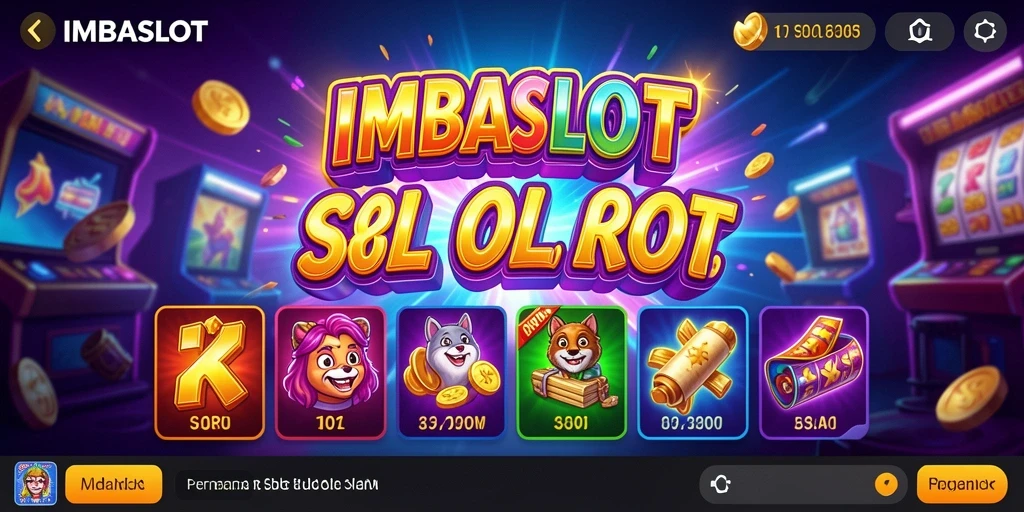 Tampilan menarik dari gameplay slot di IMBASLOT