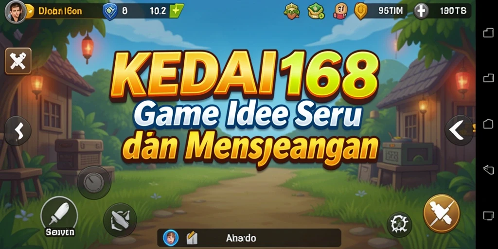 Tampilan gameplay KEDAI168 menunjukkan pengelolaan kedai yang seru.