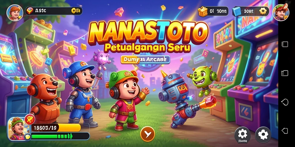 Gameplay NANASTOTO yang seru dan penuh warna.