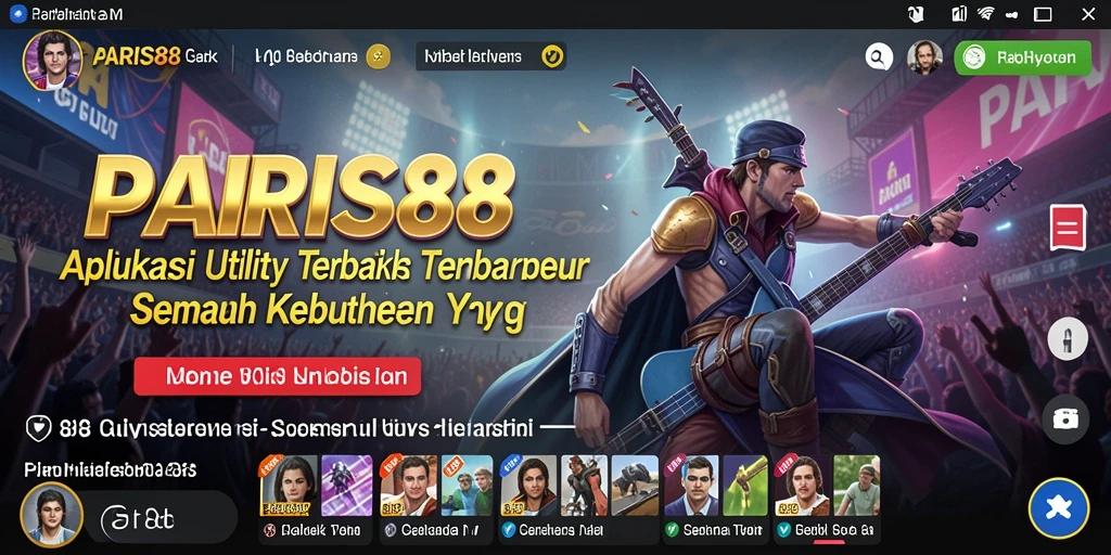 Screenshot utama PARIS88 yang menunjukkan antarmuka pengguna yang ramah.