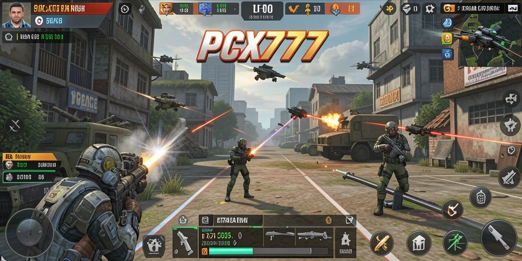 Tampilan gameplay PCX777 yang menegangkan dan strategis.