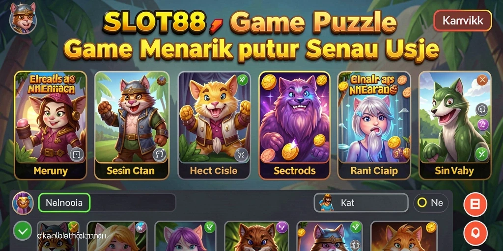 Tampilan gameplay menarik di SLOT88 dengan berbagai puzzle menantang.