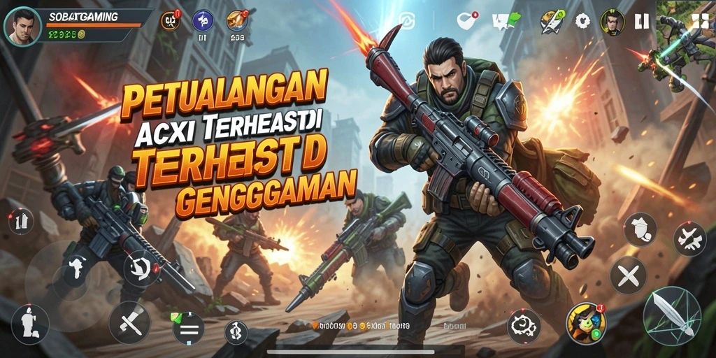 Tampilan gameplay aksi yang mendebarkan dari SOBATGAMING.